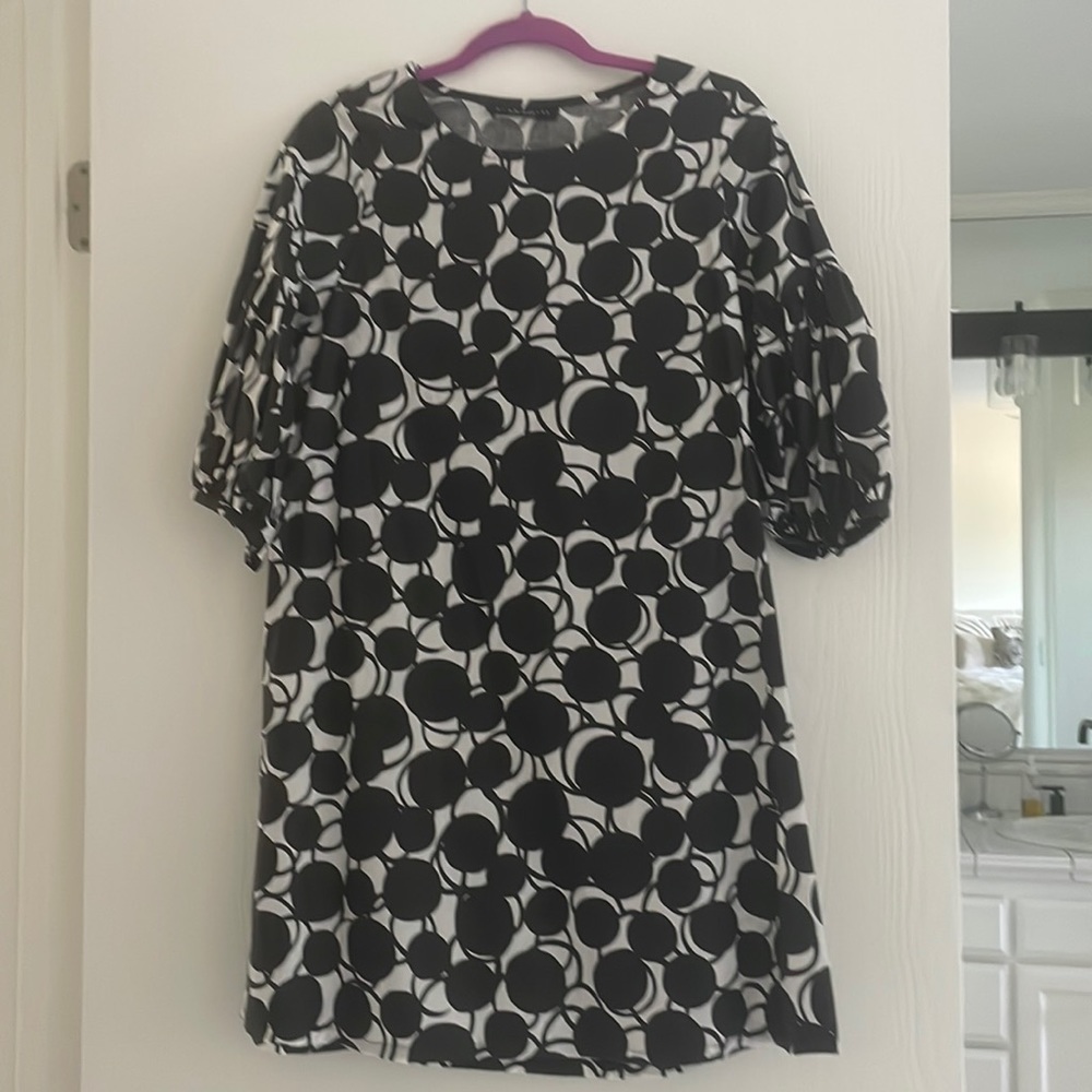 Bryn Walker tunic poplin short black/white print